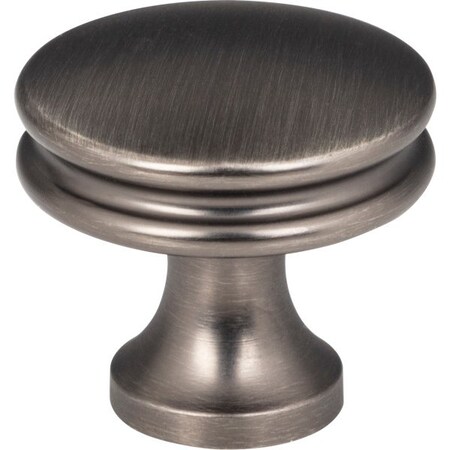Jeffrey Alexander 1-1/4" Diameter Brushed Pewter Marie Cabinet Knob 445BNBDL